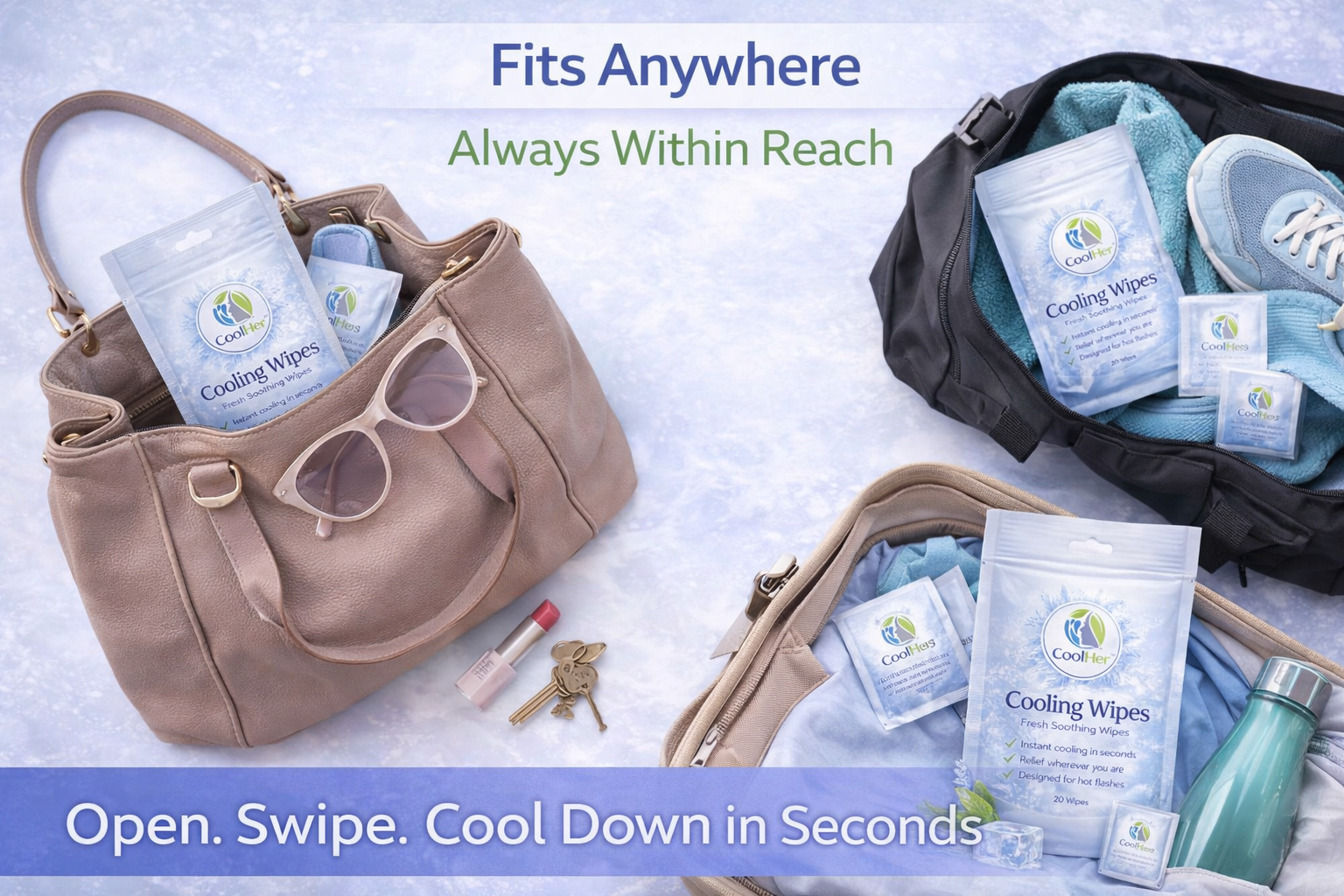 CoolHer™ Pack of 20 Disposable Wipes - Image 4